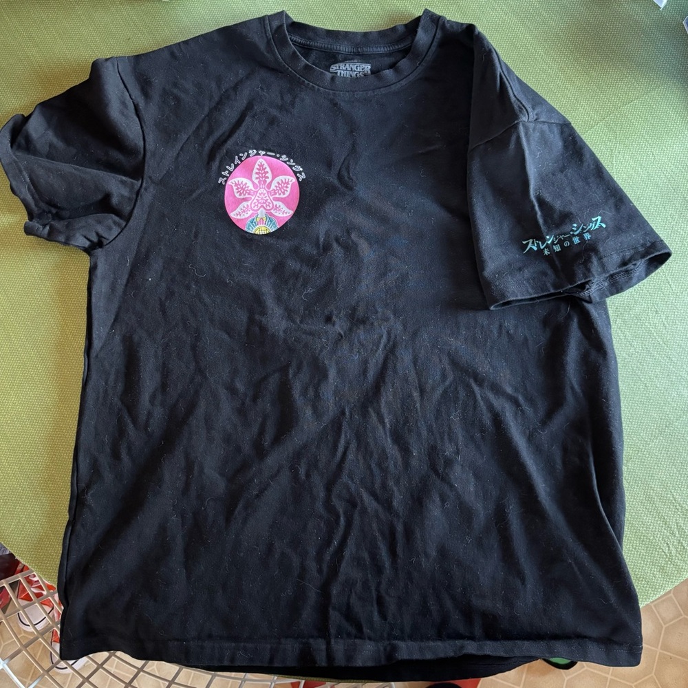 Stranger Things Black Graphic T-Shirt